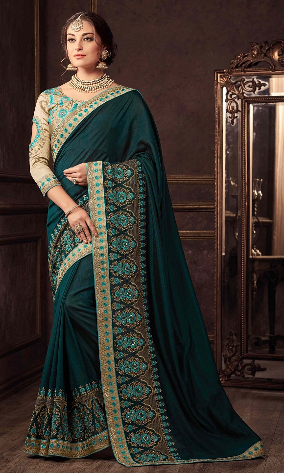 Anmol Aura 5 Heavy Work Designer Sarees — Womenz Fashion