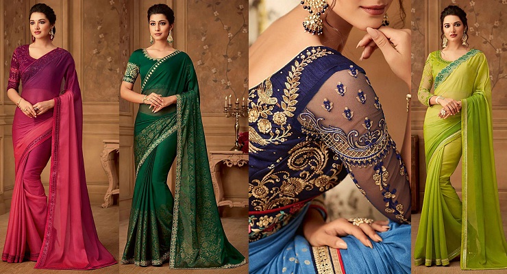 new party wear saree 2019