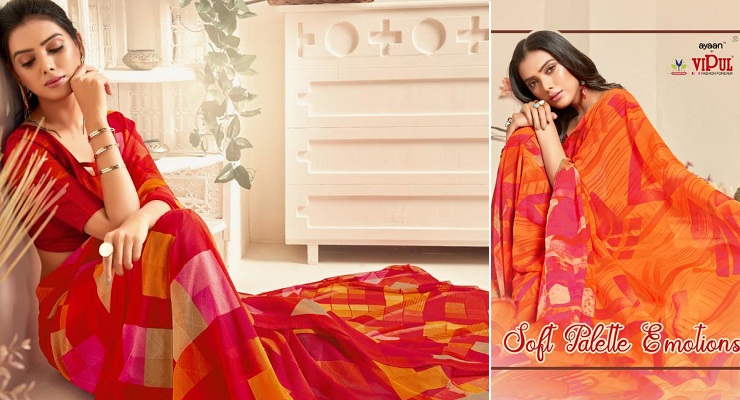 KIMAYA BY VIPUL FASHION SILK UNSTICHED SAREES WHOLESALE 9 PCS