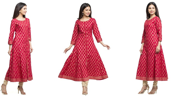Women Cotton Slub Checks Print Anarkali Yash Gallery Kurta Sarees Women Cotton Slub Checks Print Anarkali Yash Gallery Kurta Sarees